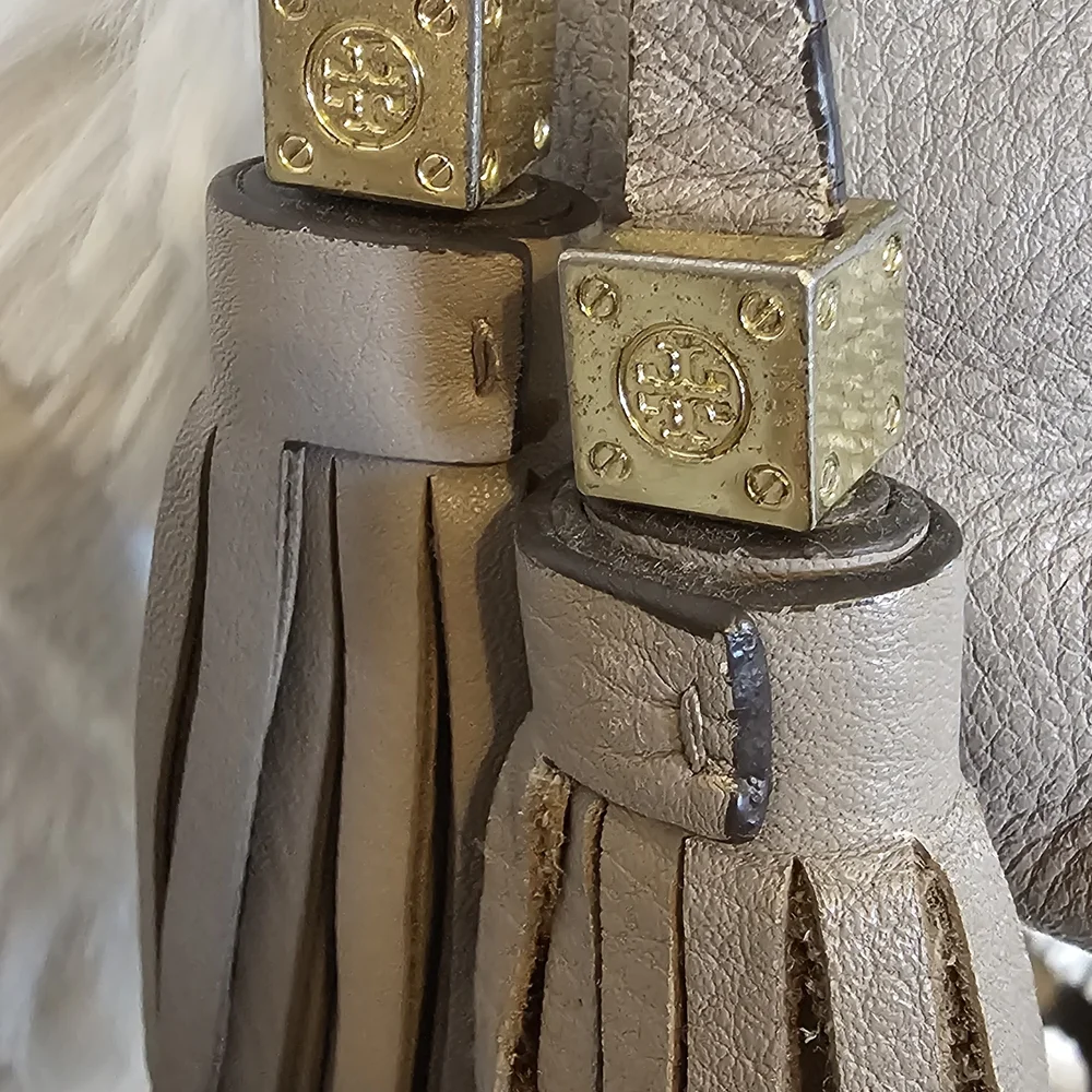 Tory Burch Gray Leather Crossbody Bag - Picture 4 of 13